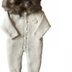 Salopetă tricotată pentru fete, 3 luni