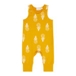 Salopeta bebe din bumbac organic Pineapple, 12 luni