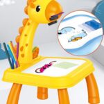 Masuta pentru desenat cu proiector si diapozitive 25x21x35 cm, galbena